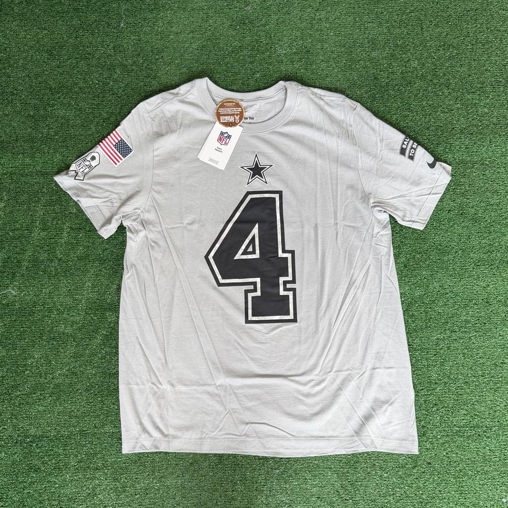 Nike Salute To Service Dak Prescott Dallas Cowboys Name/Number Shirt Size Large